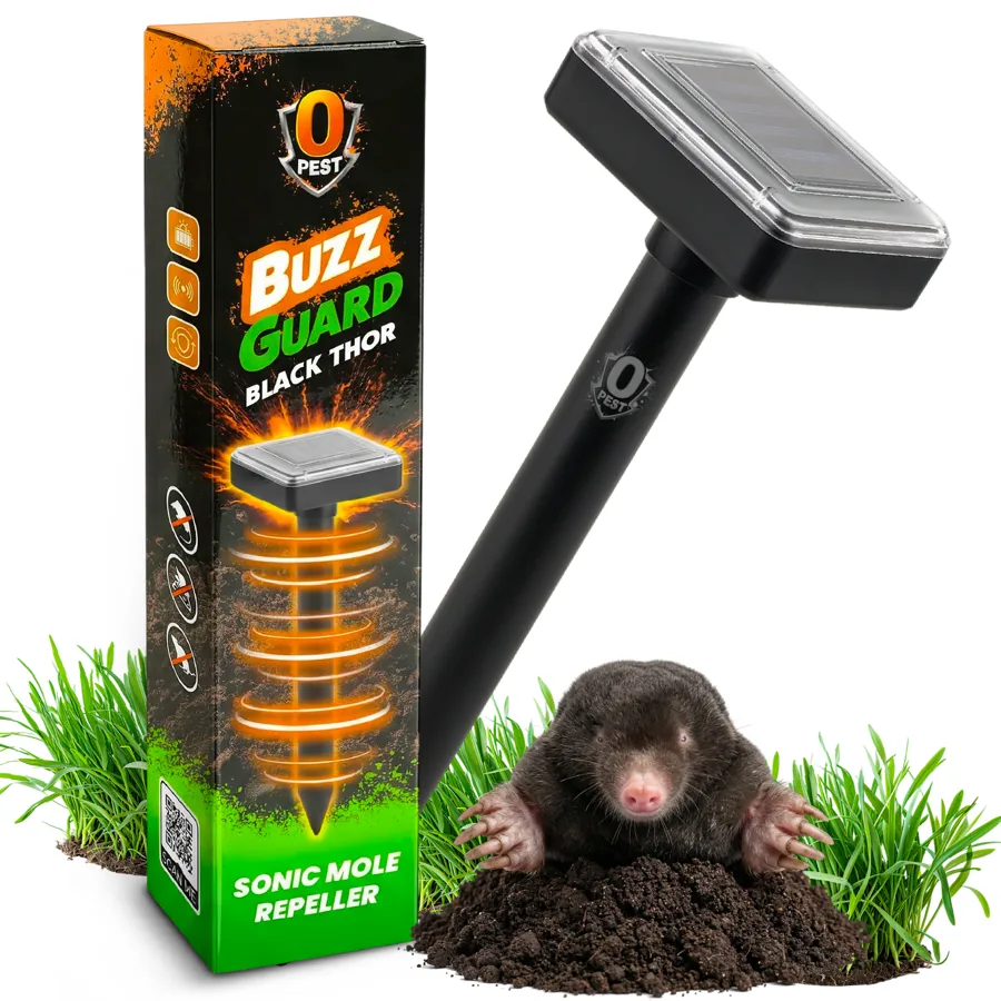 BUZZ GUARD BLACK THOR – duży solarny odstraszacz kretów