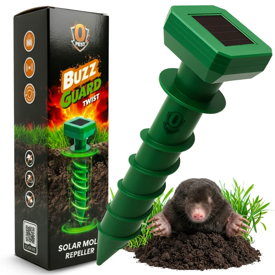 BUZZ GUARD TWIST – solarny odstraszacz kretów 650 m²